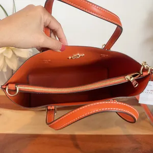 NWT COACH Mollie Tote‎ Bag 25 In Signature Canvas With Orange Print thumbnail 6