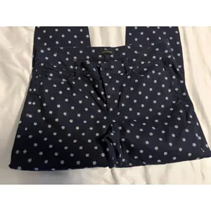 Ann Taylor Navy Blue Embroidered Daisy Skinny Ankle Modern‎ Fit Pants Womens 10 thumbnail 5