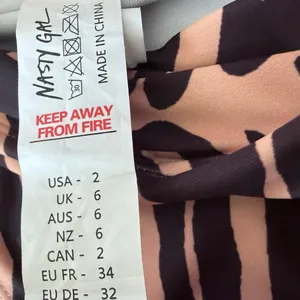 Nasty Gal Animal Print High-Waisted High Leg Bikini Set Brown Tan Size 2 XS NWOT thumbnail 9