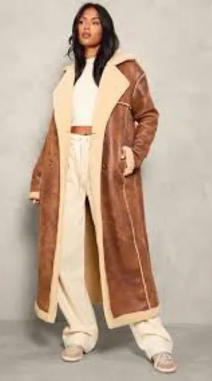 Pretty Little Things/ Boohoo Faux Thick shearling weighted Jacket! Deep pockets thumbnail 1