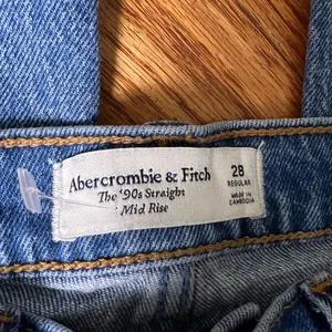 Abercrombie & Fitch Blue Straight Leg Mid Rise Jeans thumbnail 4