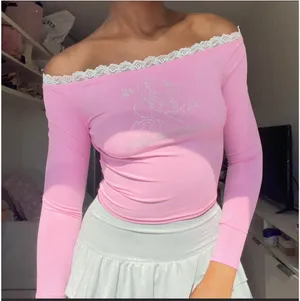 Off the shoulder top Pink thumbnail 1