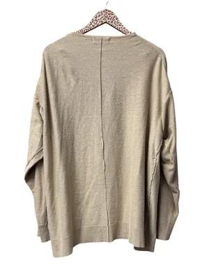 Natural Life Long Sleeve Open Knit Cardigan Sweater Tan L/XL Large/Extra Large thumbnail 2