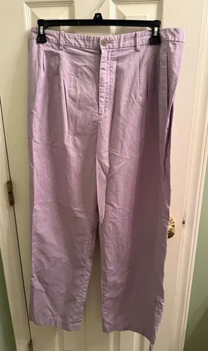 Uniqlo Wide Leg Pants in Light Lavender thumbnail 1