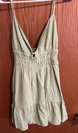 Green Princess Polly Mini Dress Sage thumbnail 1