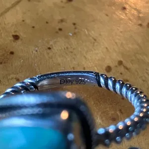 Royston Turquoise Sterling Silver Arrow Ring Size 7 Blue thumbnail 6