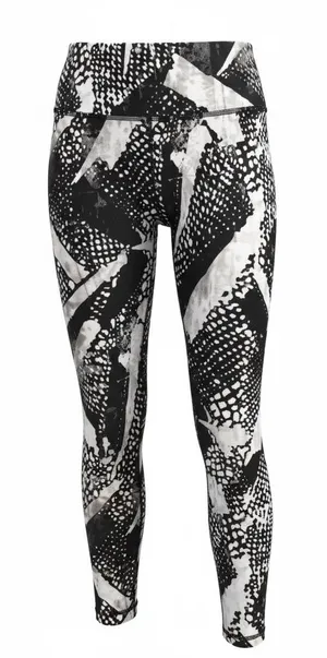 Lululemon Black & White Patterned High-Rise Leggings Size 8 thumbnail 1