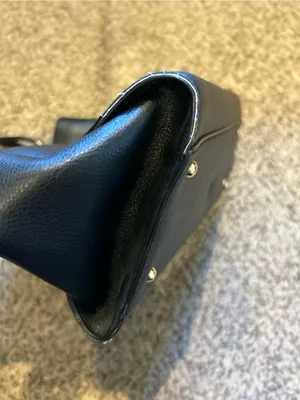 Lauren Ralph Lauren black pebbled leather oversized shoulder bag old money chic thumbnail 8