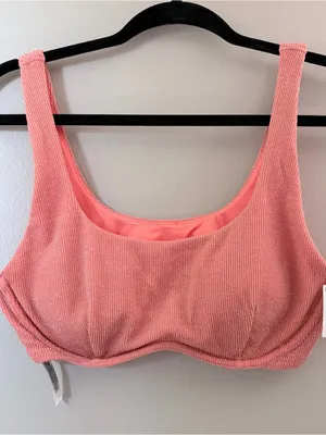 PINK Victoria's Secret Coral Tank Bralette thumbnail 1