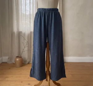 Side Slit Button-Up Cotton Flood Pants | Coastal Street Chic thumbnail 4