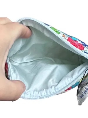 NWOT Vera Bradley Floral Cosmetic Makeup Bag w Mirror Travel Pouch thumbnail 6