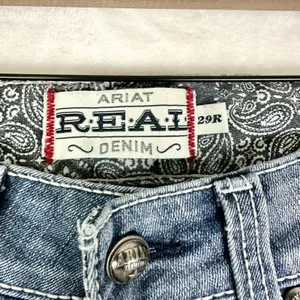 Ariat REAL Straight Leg Jean Size 29 Mid Rise Stretch Western Rodeo thumbnail 9