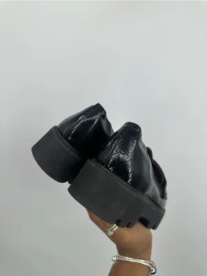 Franco Sarto Black Chunky Loafers Women's Size 8.5 Grunge Goth thumbnail 5