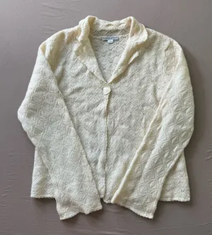 Vintage Pendleton Wool Pointelle Knit Cardigan thumbnail 1