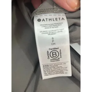 Athleta Delancey Gleam Moto Tight Leggings Taupe S Shiny Biker Athleisure New thumbnail 6