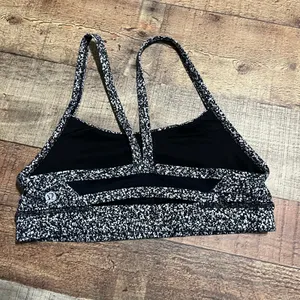 Lululemon Women's Black White Sports Bra Sz 6 Athletic Yoga Crossfit Gym thumbnail 2