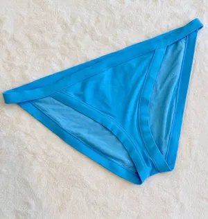 NWT Aerie Blue Bikini Bottoms - Size: Large thumbnail 1