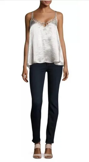 Free People Silver Haze V-Neck Tank Top thumbnail 1