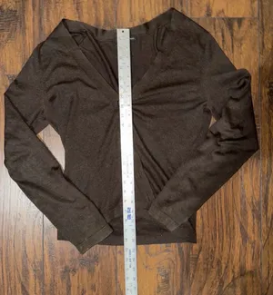 Banana Republic Sweater Women’s Medium Brown Long Sleeve Cardigan thumbnail 9