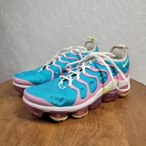 Nike Air VaporMax Plus Easter Women's Sneakers 7.5 Blue Pink Athletic CW7014-100 thumbnail 9