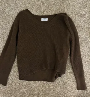 philosophy brown v neck sweater  thumbnail 1