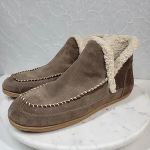 Blondo Serene Slippers Womens 11 Brown Suede Sherpa Lining Waterproof Moccasin thumbnail 4