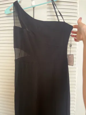 Laundry By Shelli Segal Black One-Shoulder Evening Gown thumbnail 2
