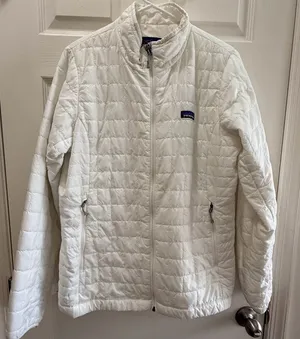 Patagonia Nano Puff Jacket Size XL W's White Full Zip Quilted Puffer thumbnail 1