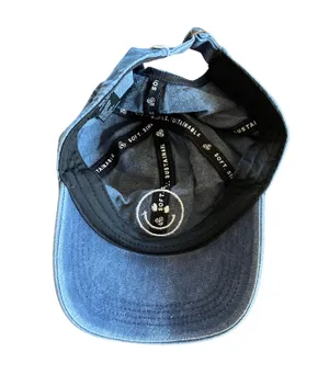 David and Young Denim Embroidered Smiley Face Baseball Cap 🔥 thumbnail 3