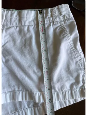 J.Crew White Cotton Chino Shorts Size 8 thumbnail 9
