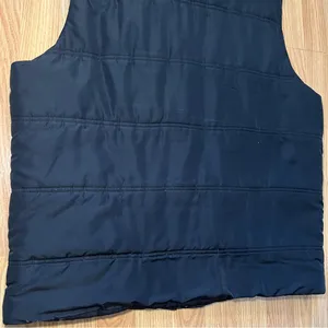 Ruff Hewn Black Puffer Vest Women’s Size Large Quilted Full‎ Zip Sherpa Collar thumbnail 12