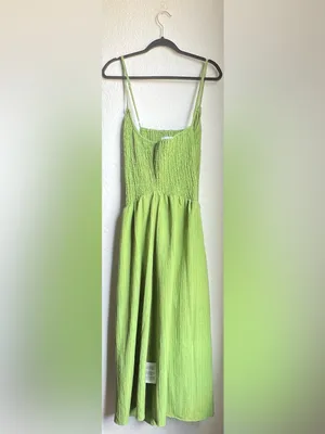 ASOS DESIGN scoop neck crinkle maxi sundress thumbnail 4
