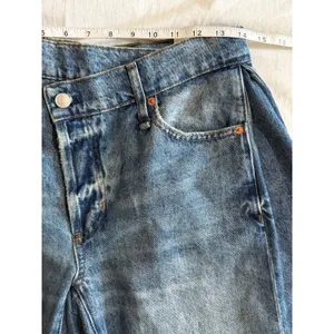 We The‎ Free FP Boomerang Denim Shorts Womens 27 Blue Crossover High Rise thumbnail 3
