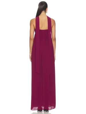Lovers + Friends Soleil Gown in Wine thumbnail 2