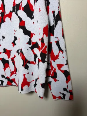Anthropologie Lizzie Mock Neck Floral Knit Sweater Small thumbnail 3