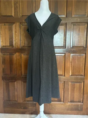 Patagonia Seabrook Bandha Dress Medium Forge‎ Grey Heather Knit Capsleeve 58731 thumbnail 2