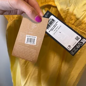 Vero Moda Josie SL Ankle Frill Dress Yellow Ruffle Cutout Maxi Pale Banana L NWT thumbnail 6