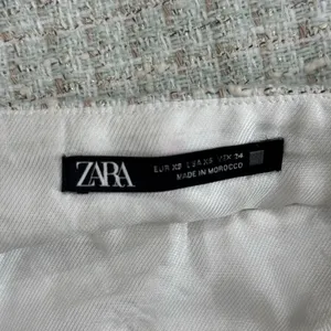 Zara Tweed Corsety Bustier Cropped Tank Top Blue White Size XS thumbnail 5