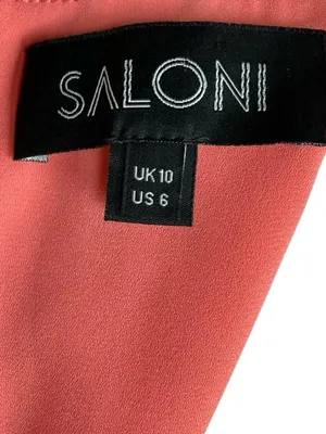 Saloni Marissa Coral Swiss‎ Dot Mini Dress Sz 6 thumbnail 8
