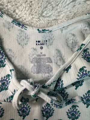 Roller Rabbit Floral Ruffle Pajama Top Size Medium thumbnail 3