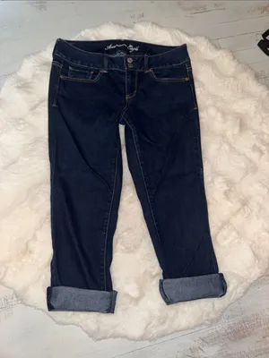 American Eagle Outfitters Women's Dark Indigo Artist Jeans thumbnail 8