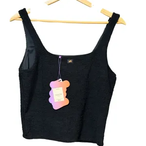 Yitty Pet Me‎ Tank and Short Lounge Set Black Fuzzy Knit Size M SO2500503-0687 thumbnail 4