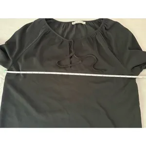 Abercrombie & Fitch Black Sheer Blouse Long Sleeve Size S thumbnail 3