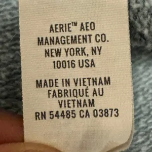 2093 | Aerie Oversized V-Neck Mineral Wash Pullover Hoodie Blue‎ Womens M thumbnail 7