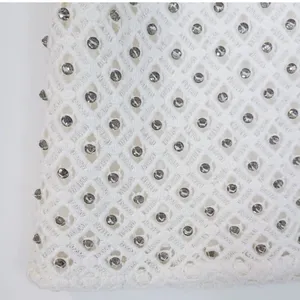 Zara cream / ivory / off white sequin embellished crochet mini skirt thumbnail 2