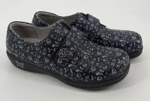 Alegria Floral Leather Comfort Shoes Hook Loop Strap Womens EU 41‎ thumbnail 1
