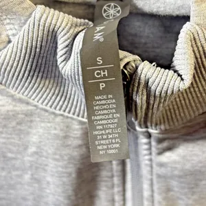 Gaiam Serenity Flow Hoodie‎ Womens Small Sleet Heather Grey Quarter Zip Pullover thumbnail 8