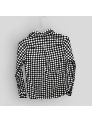 Tommy Hilfiger Gingham Plaid Cotton Flannel Button Down Shirt S Cottage Western thumbnail 3