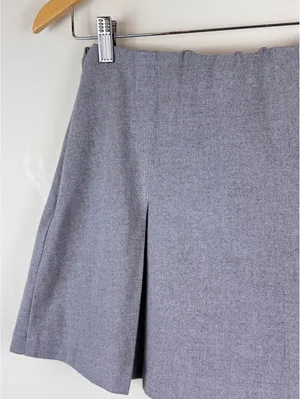 Abercrombie & Fitch Gray Pleated Mini Skort Size S High Rise Tailored Preppy thumbnail 11