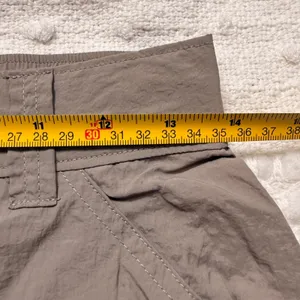 Social Tourist Women Ultra High Rise Cargo Shorts Taupe Brown Size S Nylon Hike thumbnail 3